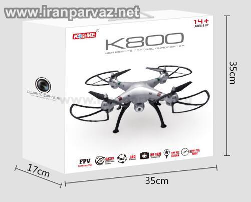 کوادروتور دوربین دار K800 با سایز بزرگ و پایداری بالا