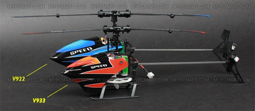 هلیکوپتر کنترلی شش کاناله فلایبارلس WLToys V933 , فقط حرفه ای ها